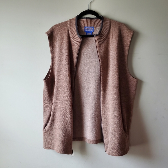 Pendleton Vest Mens Wool Full Zip Wool Size Large - Picture 3 of 6